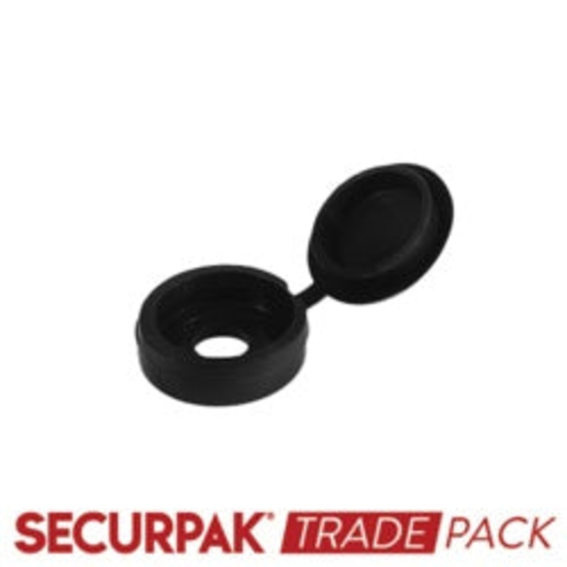 Securpak Fold Over Screw Caps Black – 100 Pack