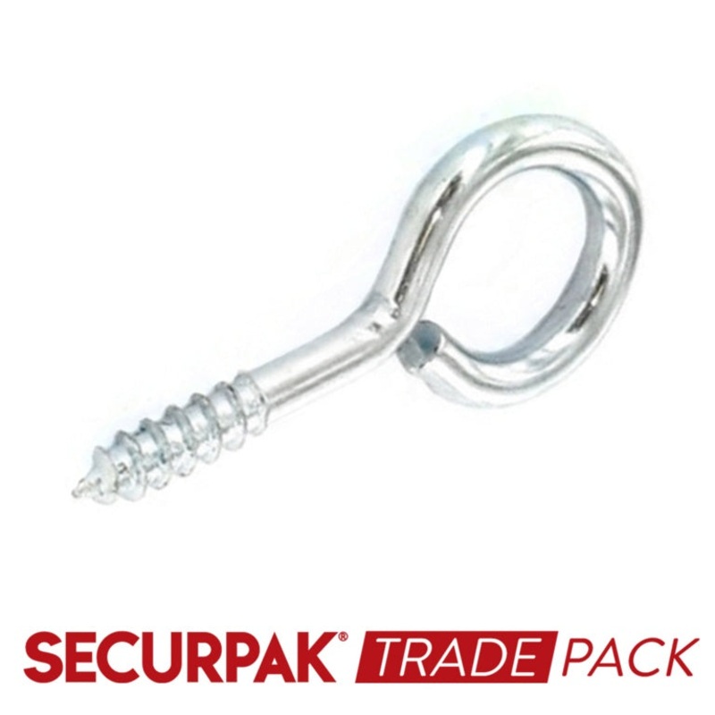 Securpak Screw Eye Zinc Plated 30mmx6 – 100 Pack