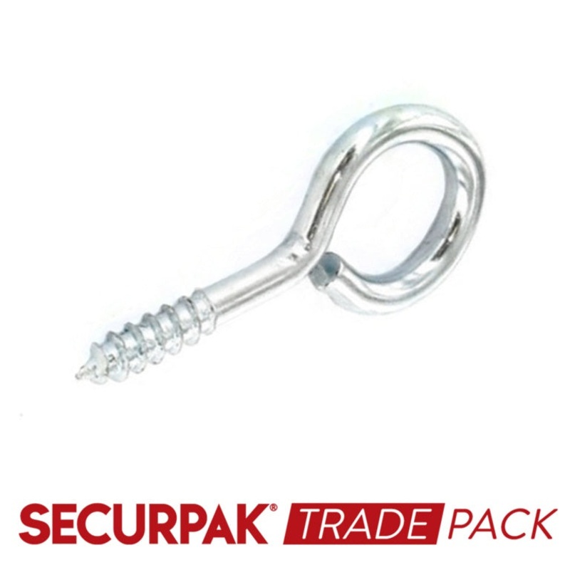 Securpak Screw Eye Zinc Plated 45mmx10 – 50 Pack