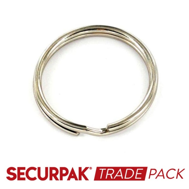 Securpak Steel Split Ring Zinc Plated 33mm – 50 Pack