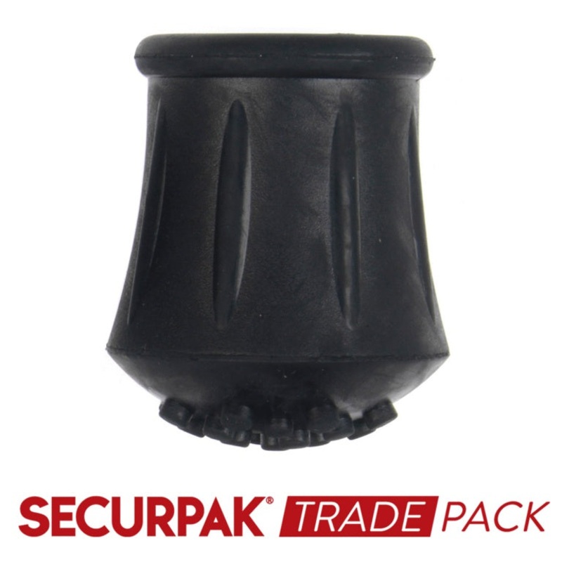 Securpak Walking Stick Ferrule Black 16mm – 8 Pack