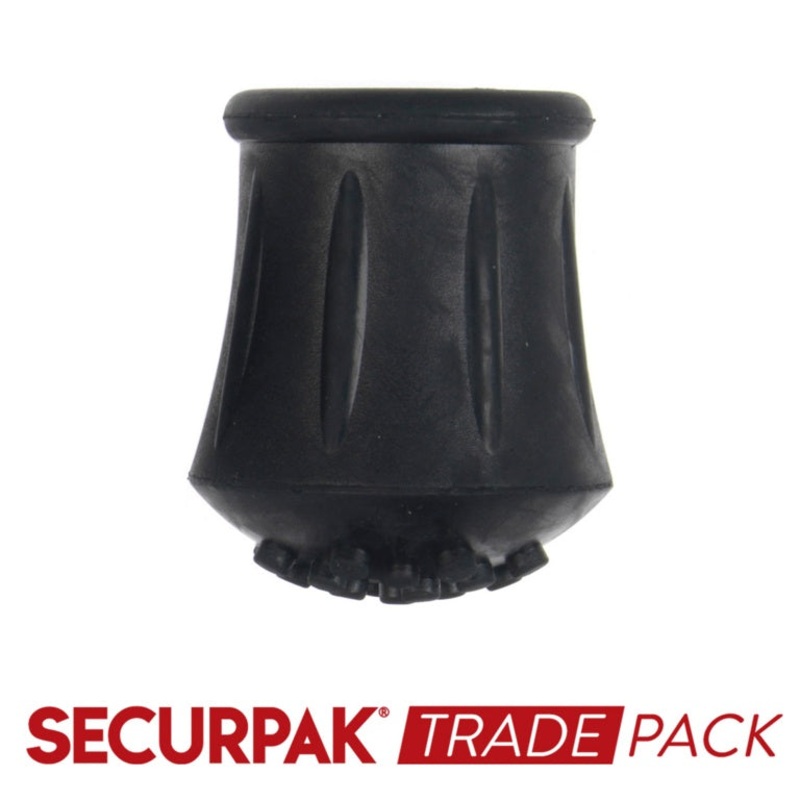 Securpak Walking Stick Ferrule Black 25mm – 8 Pack