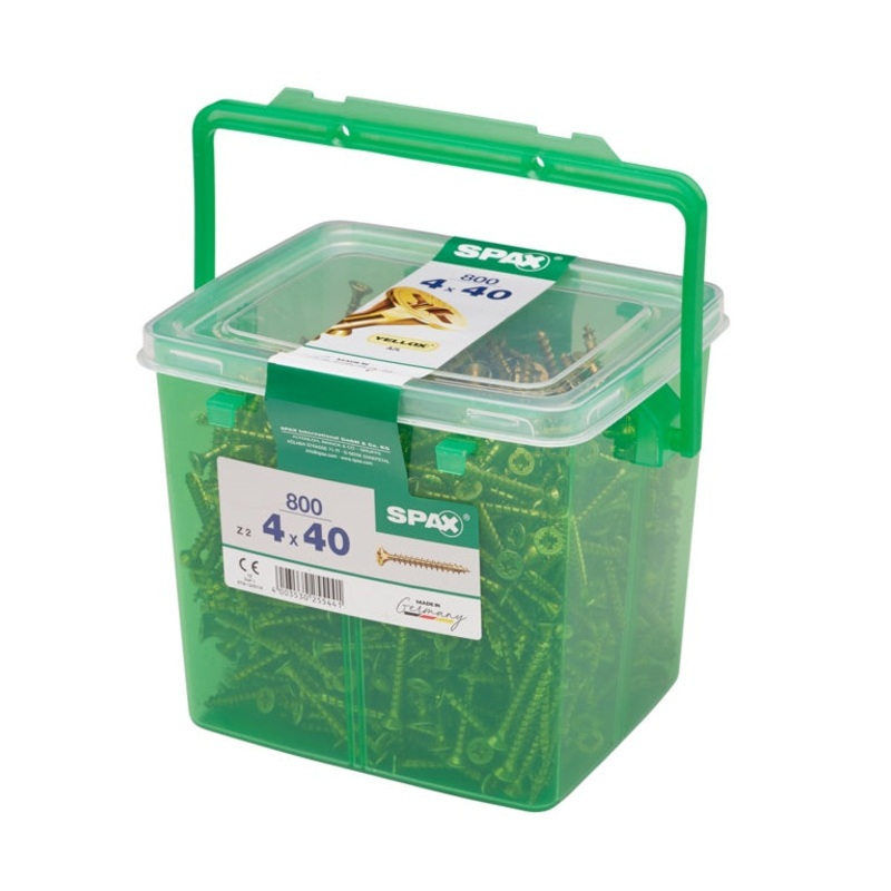 Spax Yellox Woodscrews – 4 x 40mm 800 Piece