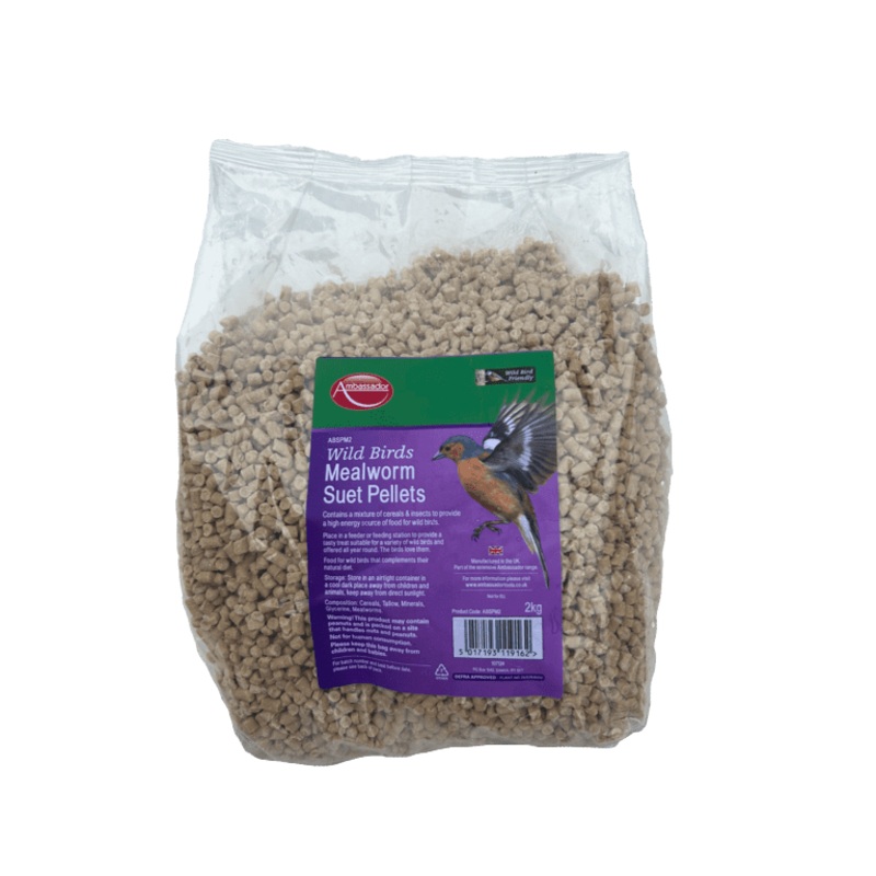 Ambassador Mealworm Suet Pellets – 2kg