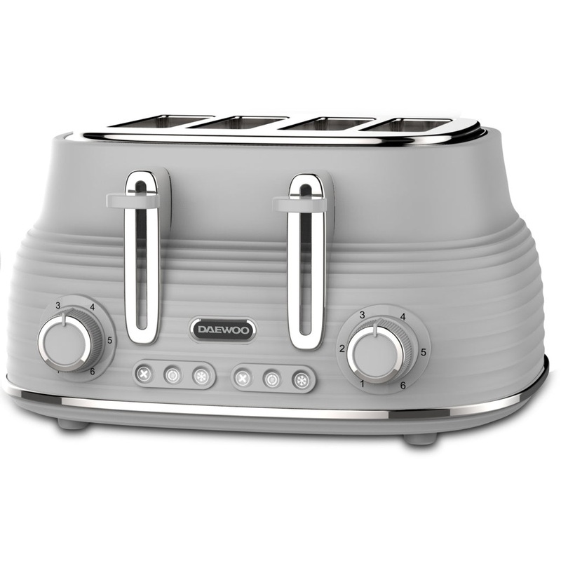 Daewoo Sienna 4 Slice Toaster – Grey