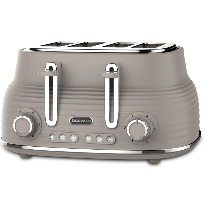 Daewoo Sienna 4 Slice Toaster – Taupe