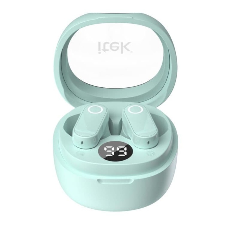 Itek TWS Earbuds With LED Display & Case – Green