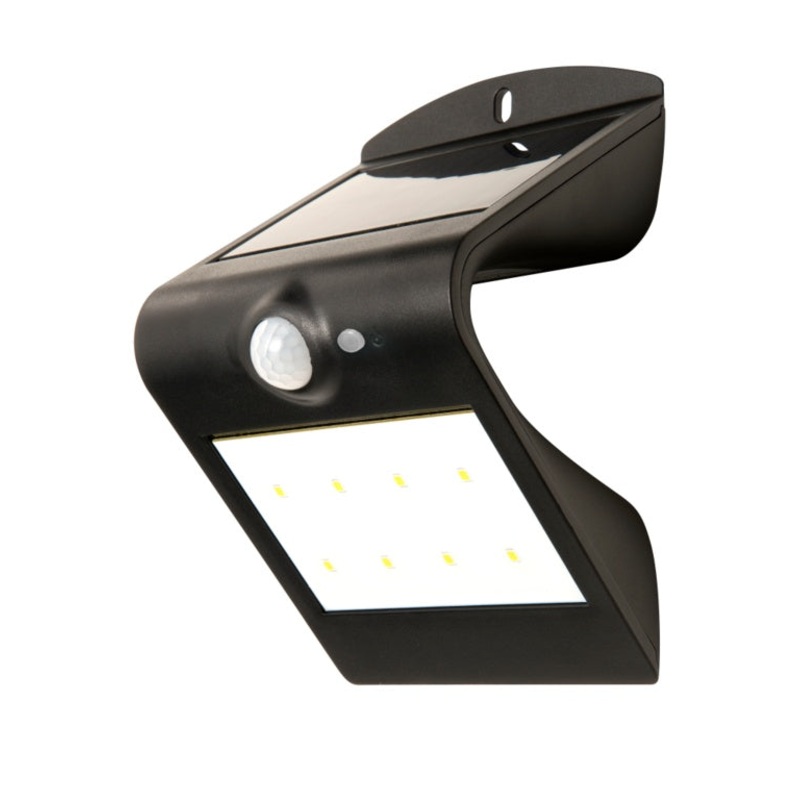 Luceco Solar Guardian PIR Wall Light – Black