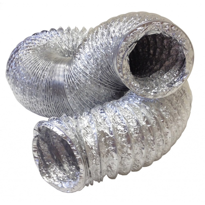 Manrose Aluminium Hose + Clip 4 – 3m