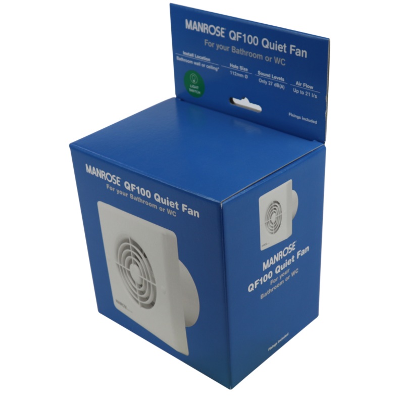 Manrose Quiet Timer Model – 100mm