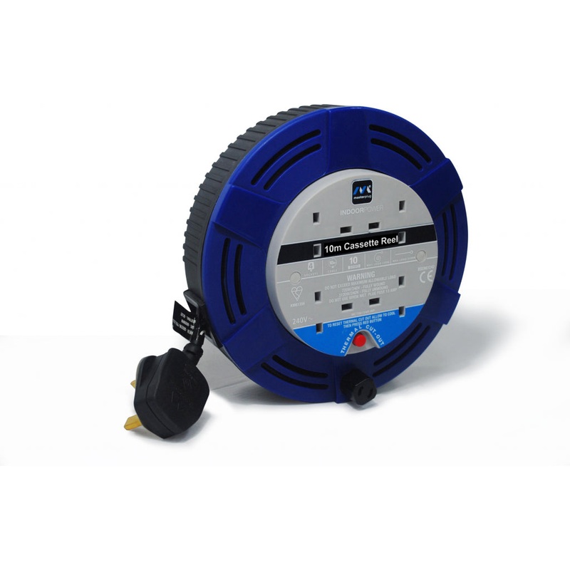 Masterplug 10m, 4 Gang, 10 Amp Cable Reel