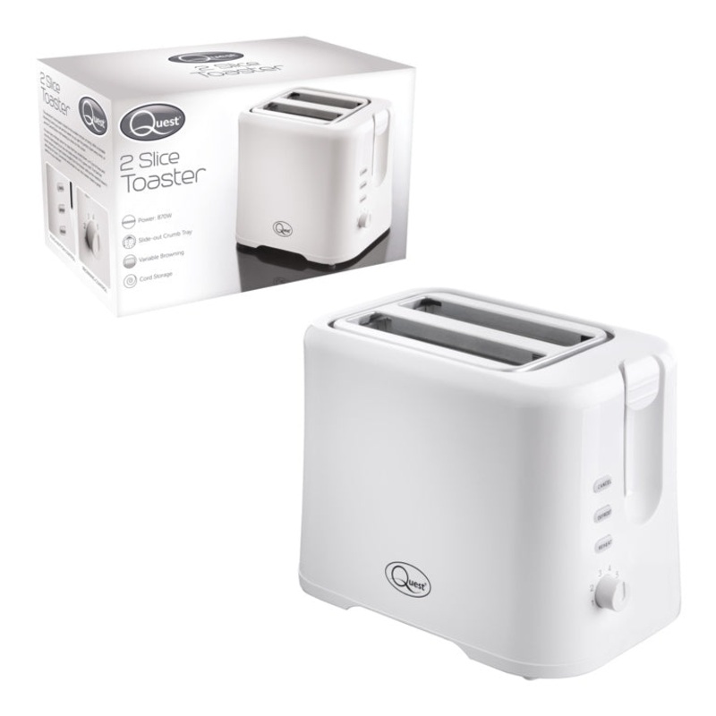 Quest 2 Slice Toaster – White