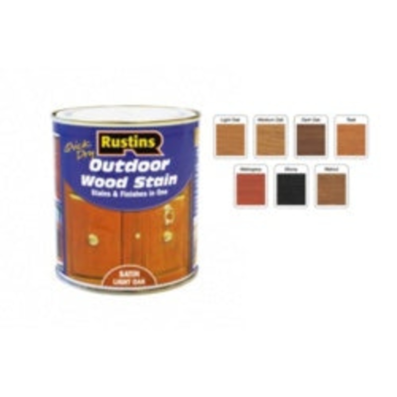 Rustins Quick Dry Outdoor Woodstain 500ml – Ebony
