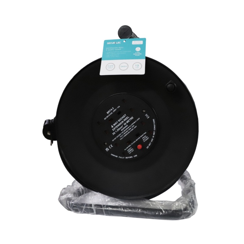 Securlec 4 Gang Extension Reel – 50m 13 Amp