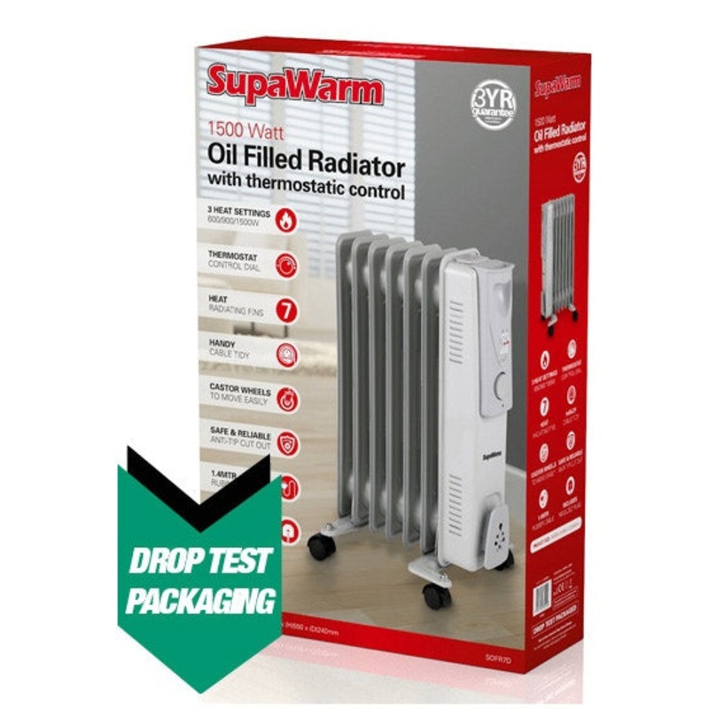 SupaWarm Oil Filled Radiator – 1500w