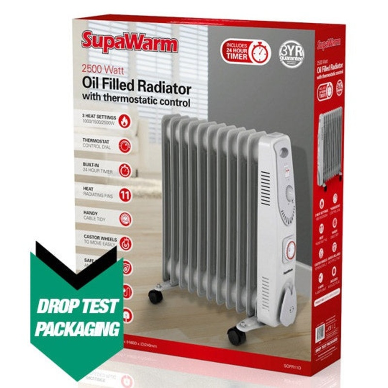 SupaWarm Oil Filled Radiator – 2500w