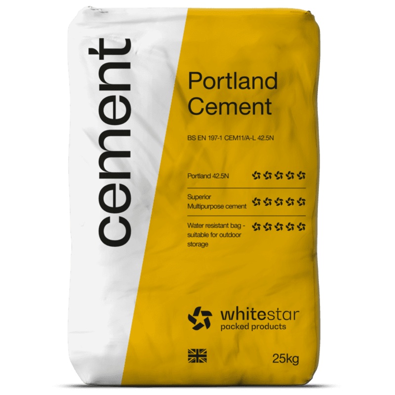 Whitestar 42.5n Cement – 25kg Plastic Bag