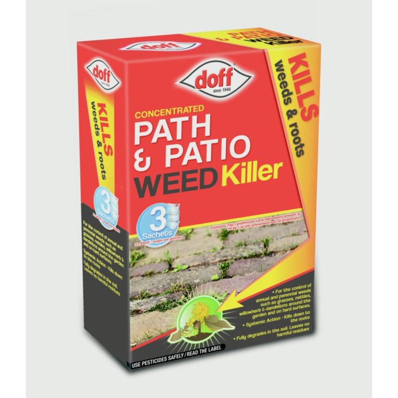 Doff Path & Patio Weedkiller 3 Sachet – 3 x 80ml Concentrate
