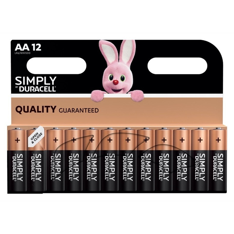 Duracell Simply Batteries – AA Pack 12