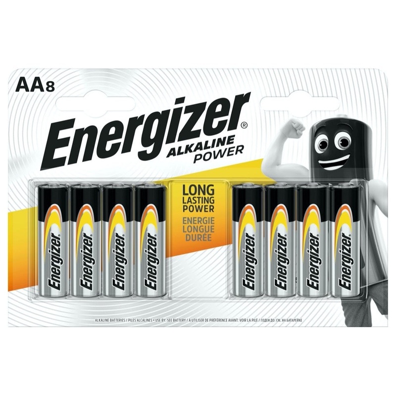 Energizer Alkaline Power Batteries – AA Pack 8