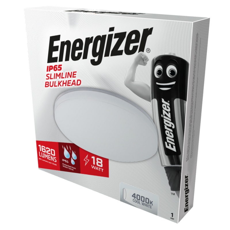 Energizer IP54 Slimline Bulkhead Cool White – 18w