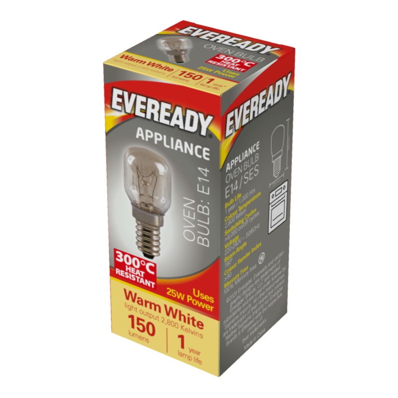 Eveready Oven Lamp – 25W SES Pack 10