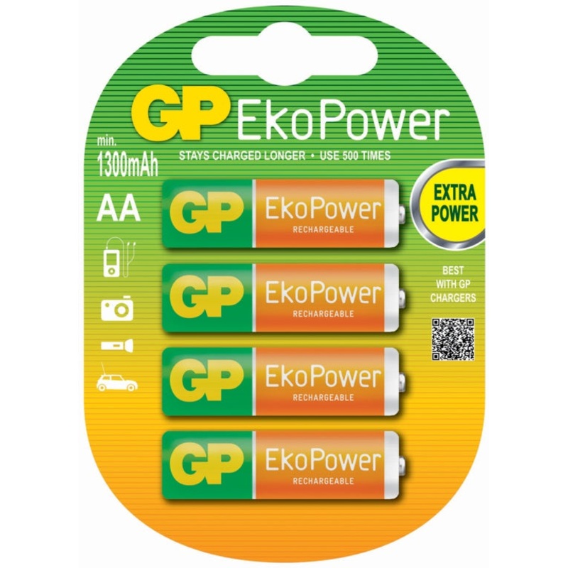 GP AA EkoPower Batteries – Pack 4