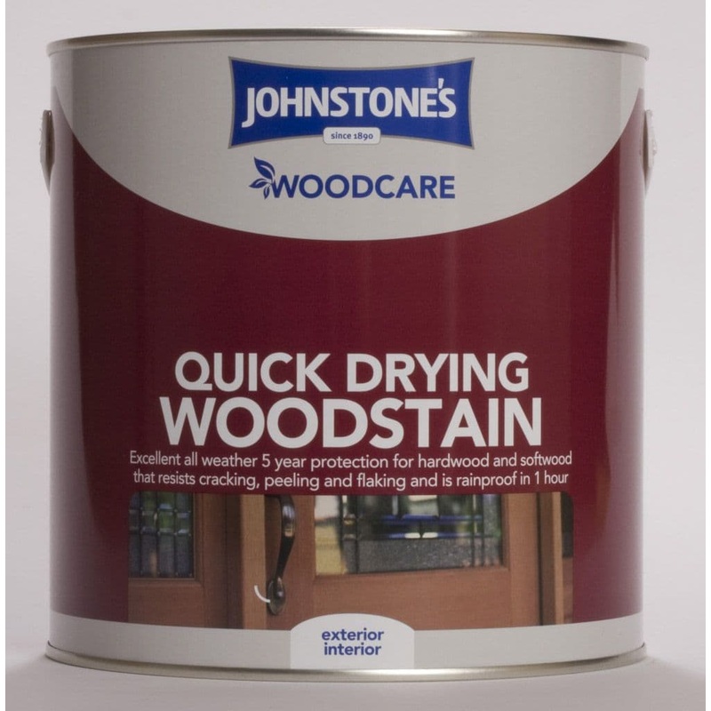 Johnstone’s Woodcare Quick Drying Woodstain 2.5L – Mahogany