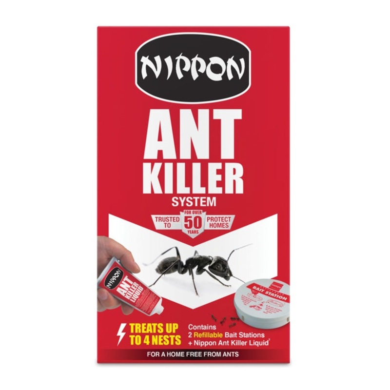 Nippon Ant Killer System – 2 Traps & Liquid