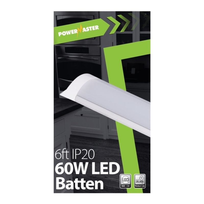 Powermaster LED IP20 Batten – 180cm 60w