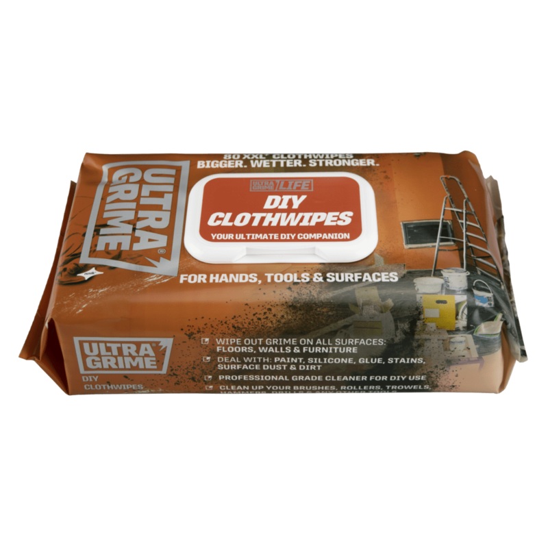 Ultragrime Life DIY Cloth Wipes – XXL 80 Pack