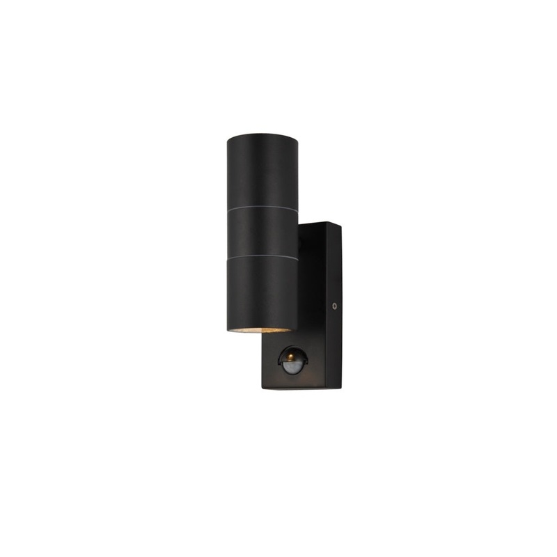 Zinc Leto 2 Light With Pir Tex Black