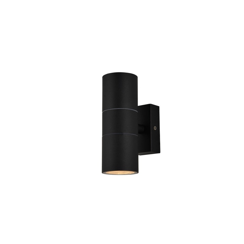 Zinc Leto Up Down Wall Light Black