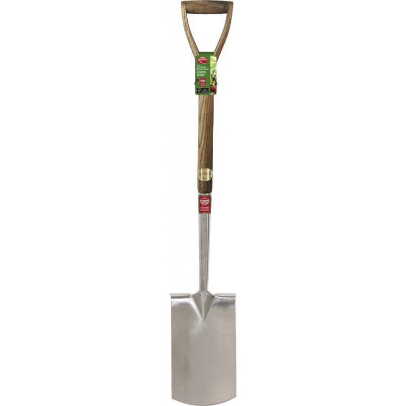 Ambassador Ash Handle Stainless Steel Digging Spade – Length: 105cm
