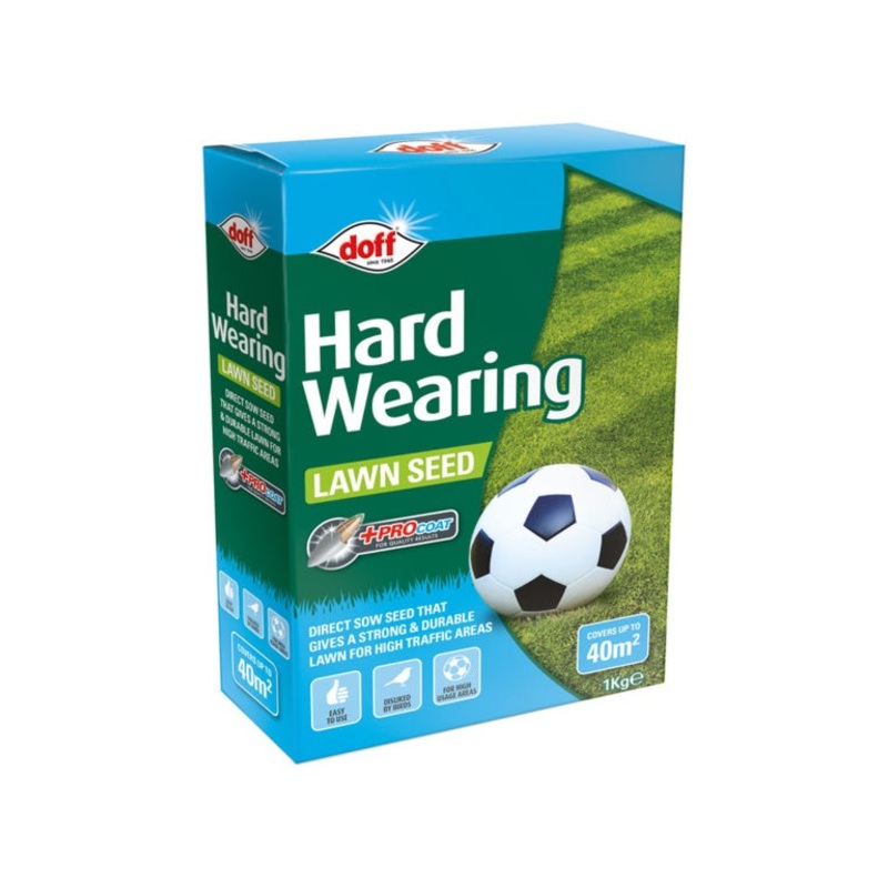 Doff Hardwearing Lawn Seed With Procoat – 1kg