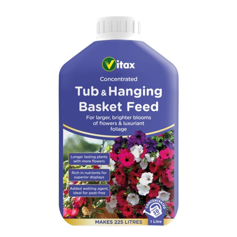 Vitax Liquid Feed For Tubs & Hanging Baskets – 1L