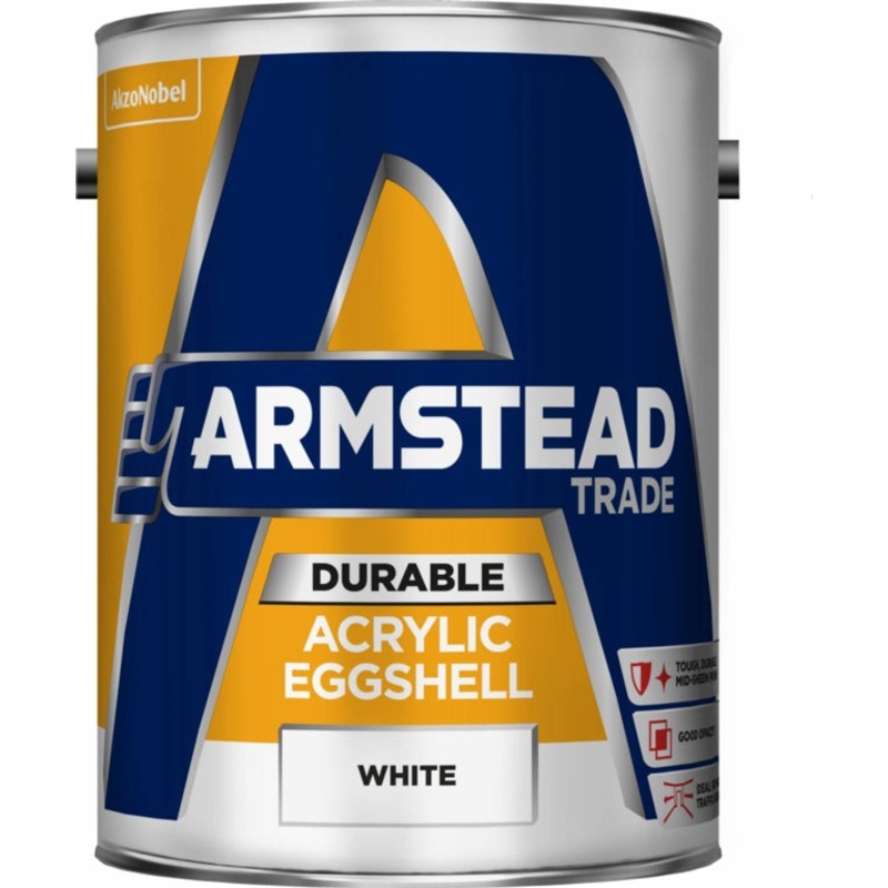 Armstead Trade Durable Acrylic Eggshell 5L – White