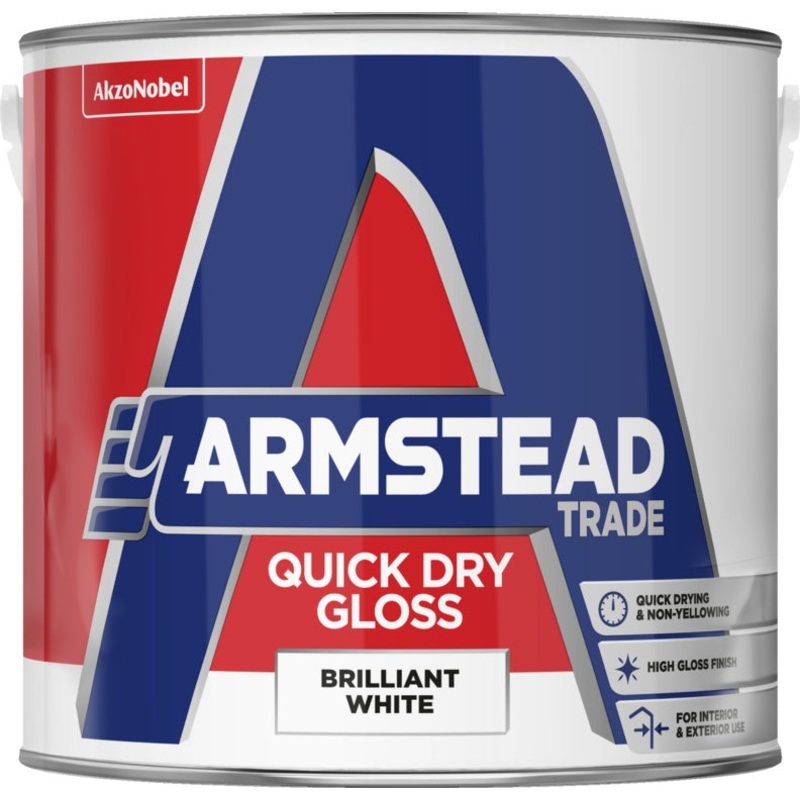 Armstead Trade Quick Dry Gloss 2.5L – Brilliant White