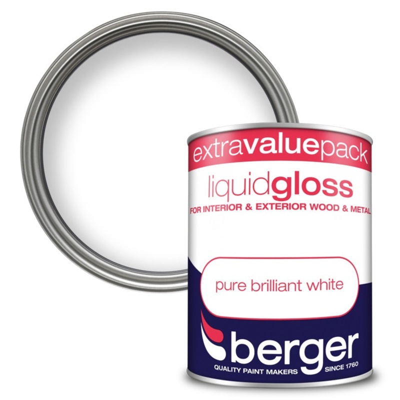 Berger Liquid Gloss 1.25L – Pure Brilliant White