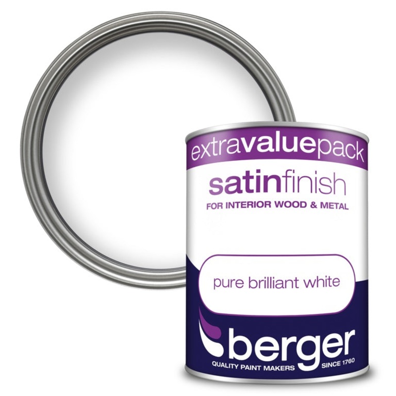 Berger Satin Finish 1.25L – Pure Brilliant White