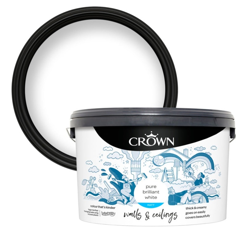 Crown Matt Emulsion 10L – Pure Brilliant White