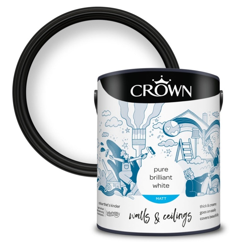 Crown Matt Emulsion 5L – Pure Brilliant White