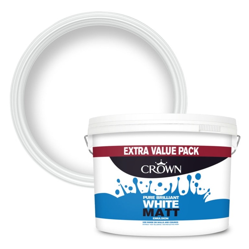 Crown Matt Emulsion 7.5L – Pure Brilliant White