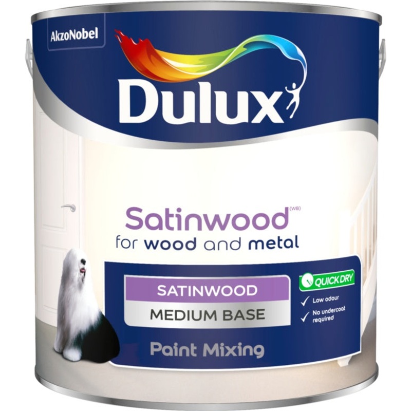 Dulux Colour Mixing 2.5L – Satinwood Medium Base