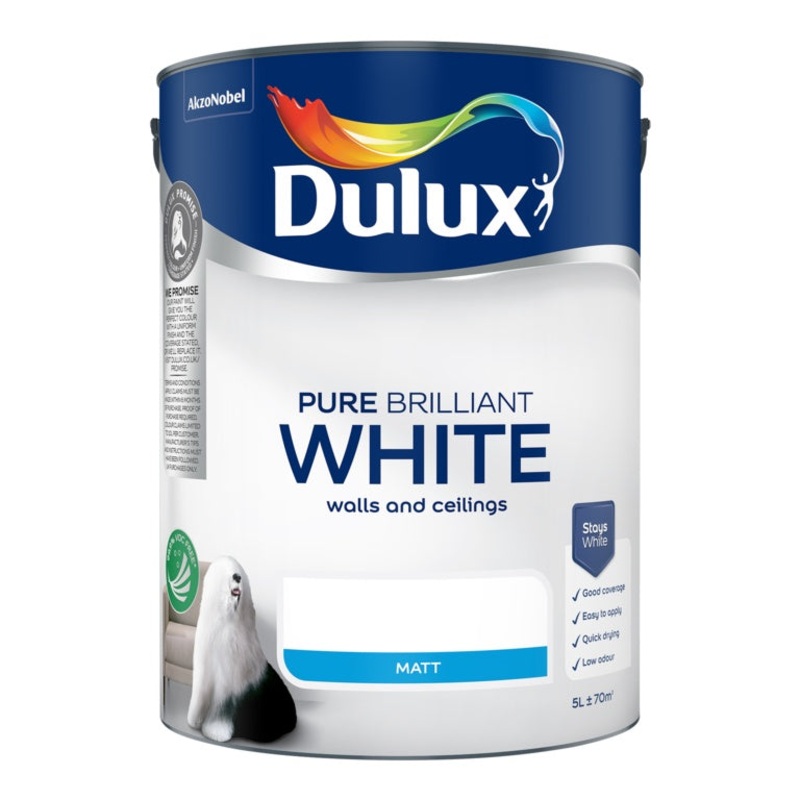 Dulux Matt 5L – Pure Brilliant White