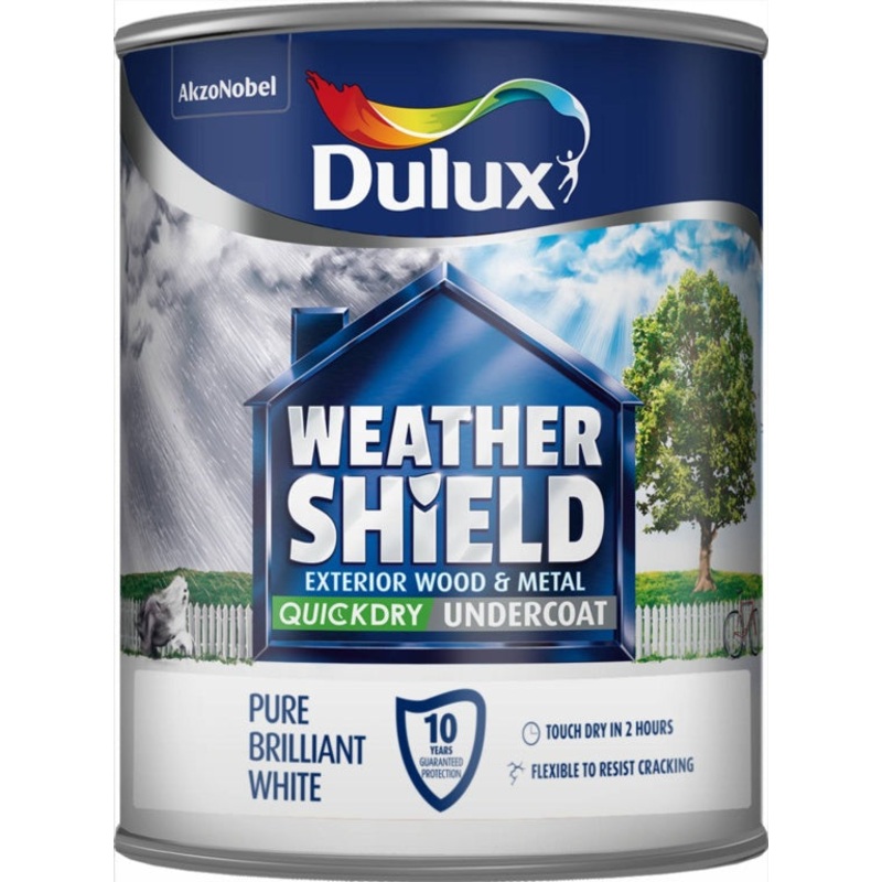 Dulux Weathershield Quick Dry Undercoat 750ml – Pure Brilliant White