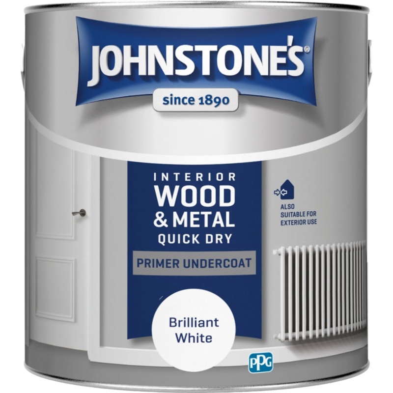 Johnstone’s Quick Dry Primer Undercoat – Brilliant White – 2.5L