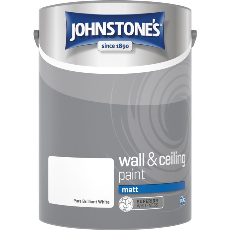 Johnstone’s Wall & Ceiling Matt – Brilliant White – 5L