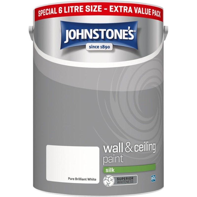 Johnstone’s Wall & Ceiling Silk 6L – Brilliant White