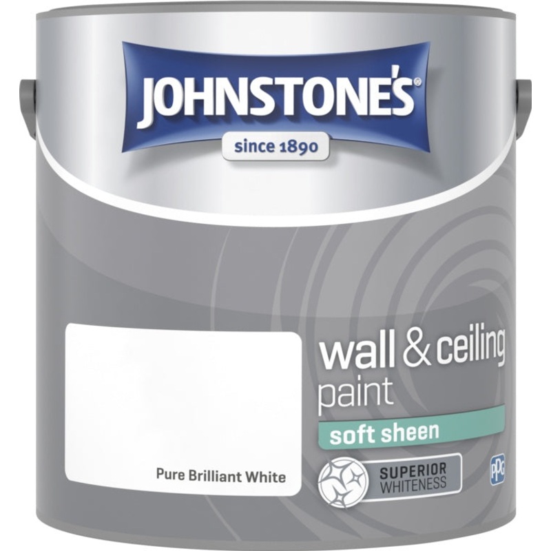 Johnstone’s Wall & Ceiling Soft Sheen 2.5L – Brilliant White